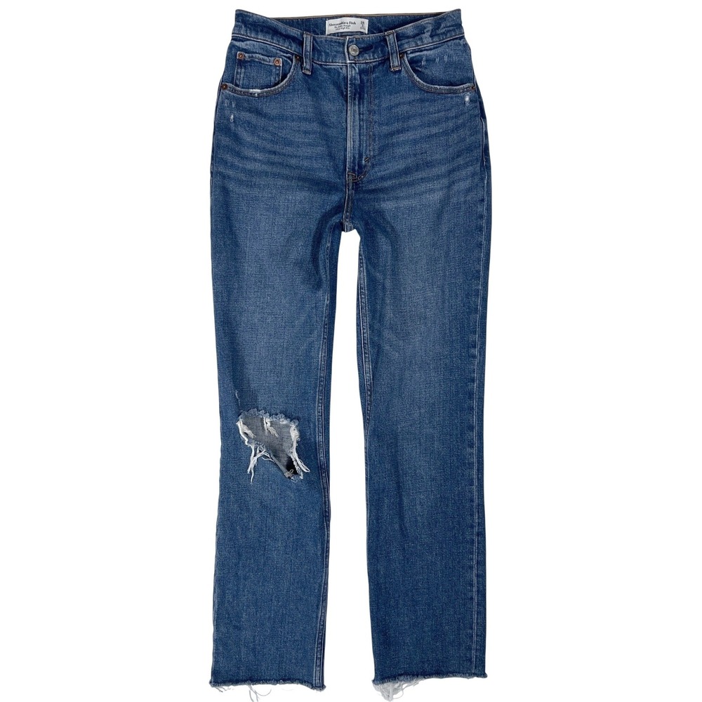 Abercrombie Ankle Straight Jeans 26 2 Curve Love High Rise Y2K Mall Vibes Grunge